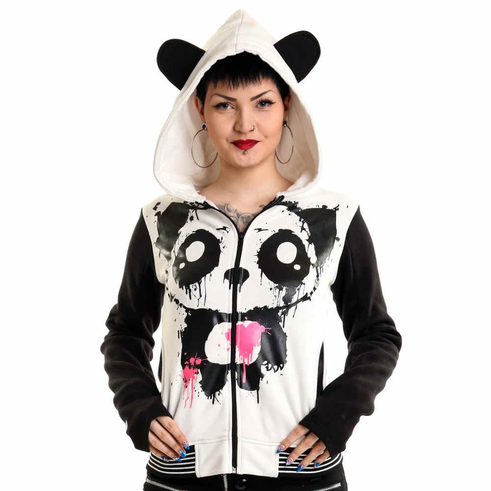 Poizen Industries - KP MASE Veste zip à capuche - Noir/Blanc